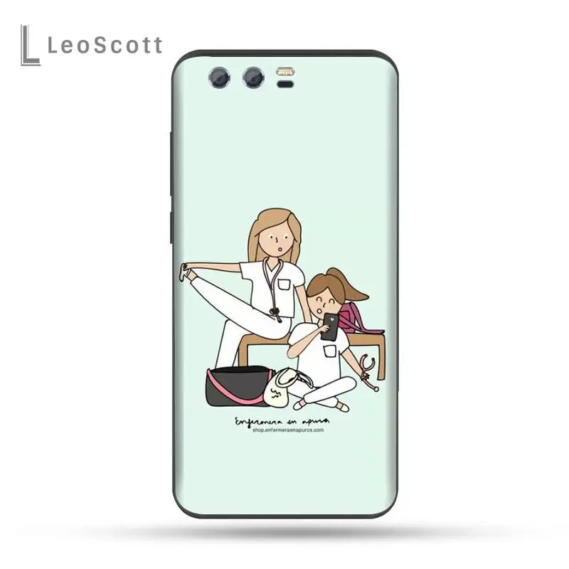 

Spain Cartoon Medicine Doctor Nurse Phone Cases For Huawei Honor view 7a5.45inch 7c5.7inch 8x 8a 8c 9 9x 10 20 10i 20i lite pro