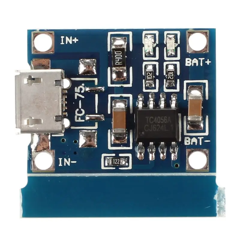 Плата модуля зарядного устройства Micro USB 1A Li Ion 18650 для литиевых батарей