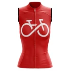 2021 профессиональная команда Женская Велоспорт без рукавов Джерси летняя красная велосипедная одежда рубашка MTB велосипедный жилет майка Mujer Sin Mangas
