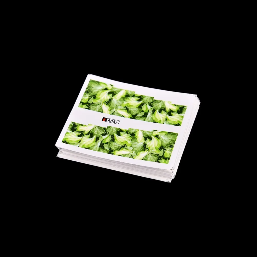 

50 Sheets New Flower Tips Nail Decals Tools Summer Nail Art Designs Water Transfer Wraps Nail Sticker