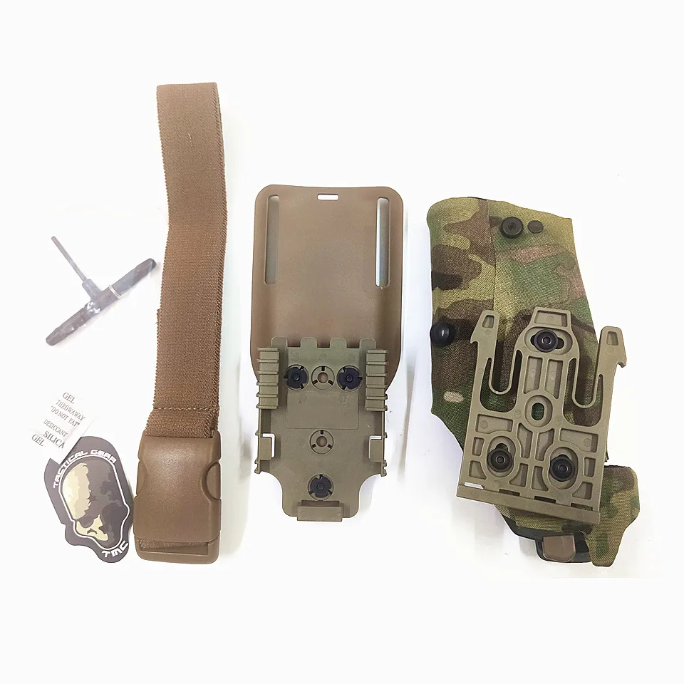 Conjunto de Cinto Novo Skirmish Airsoft Holsters Glock17 X300 Coldre Gota Adaptador Liberação Rápida Gaiter 2021 Tmc 4 Esporte e Lazer