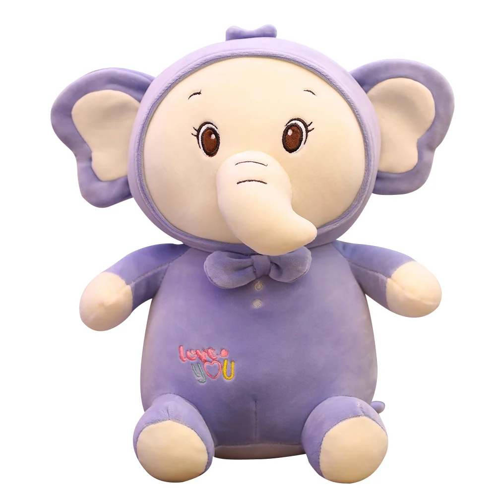 40-70cm Cute Elephant Plush Doll with long nose little elephant doll pillow pink elephant doll children's toy girl's gift