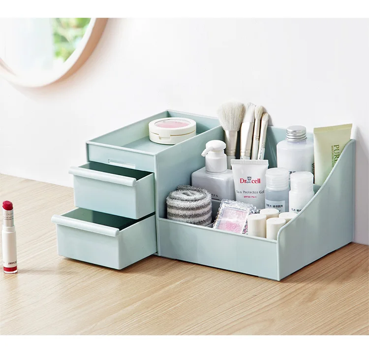 

Cosmetic Storage Box Home Desktop Artifact Drawer Finishing Boxes Dormitory Makeup Brush Mask Lipstick Rack Plastic Receive Case