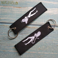 mifavipa embroidery angel devil keychains porte fashion trinkets gift motorcycle car keys accessories key rings