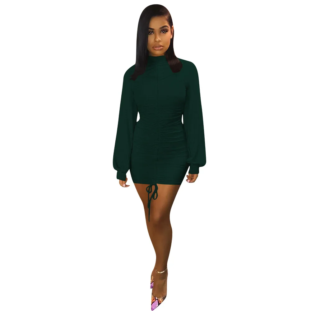 Новый 2019 Сезон весна Пикантные женские туфли с завязками фонарь Длинные рукава