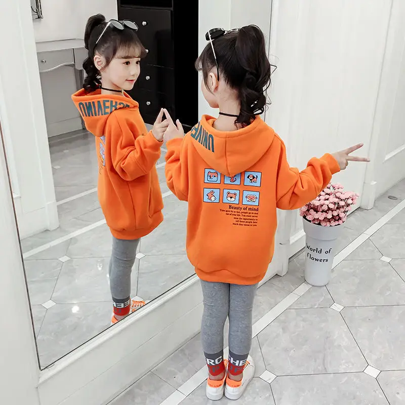 Спортивный костюм с капюшоном для девочек 2- 13 лет на осень/весну | Детская одежда