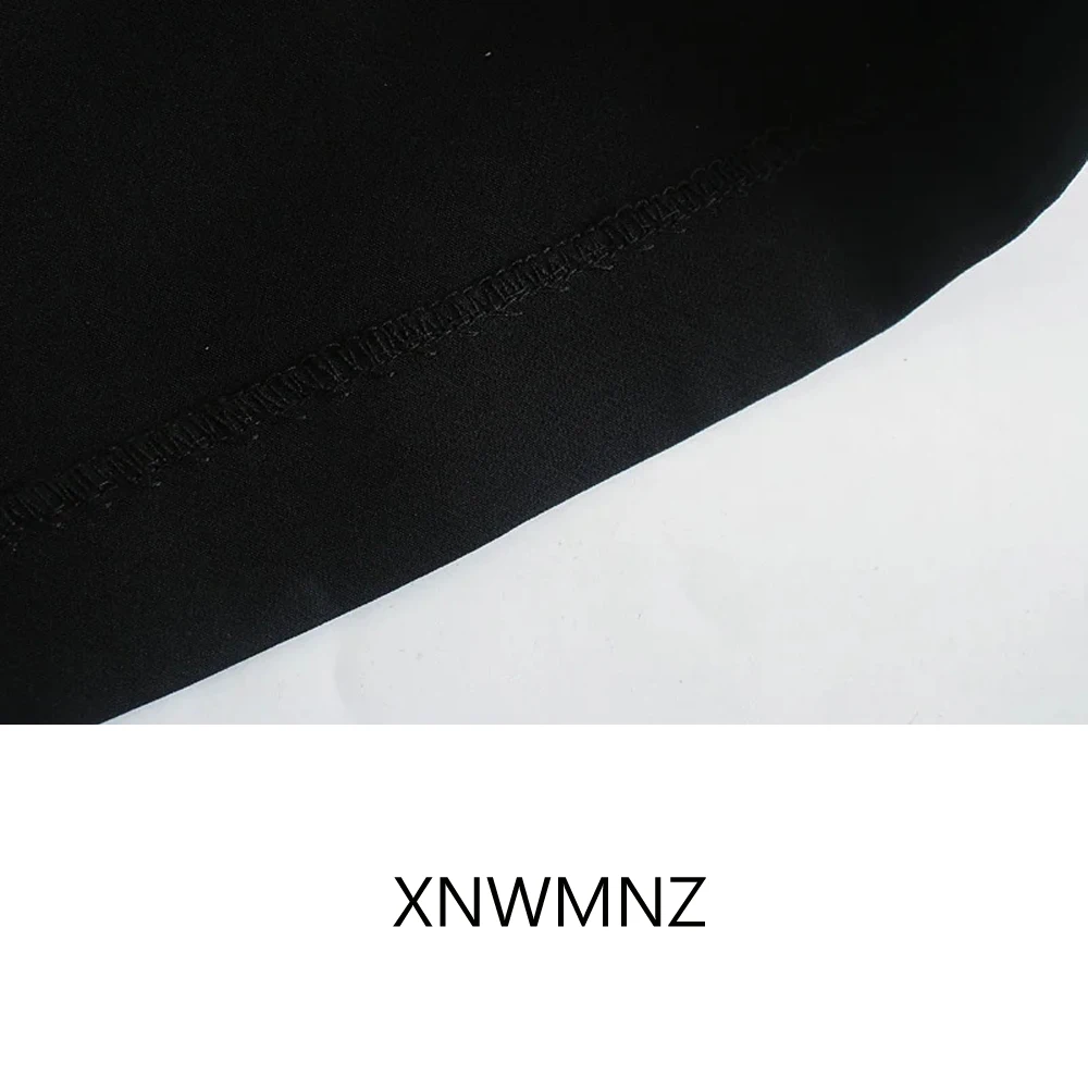 

XNWMNZ Za Women's belted playsuit 2021 fashion women lapel collar long balloon sleeve Playsuit Feminine Retro Belt with jumpsuit