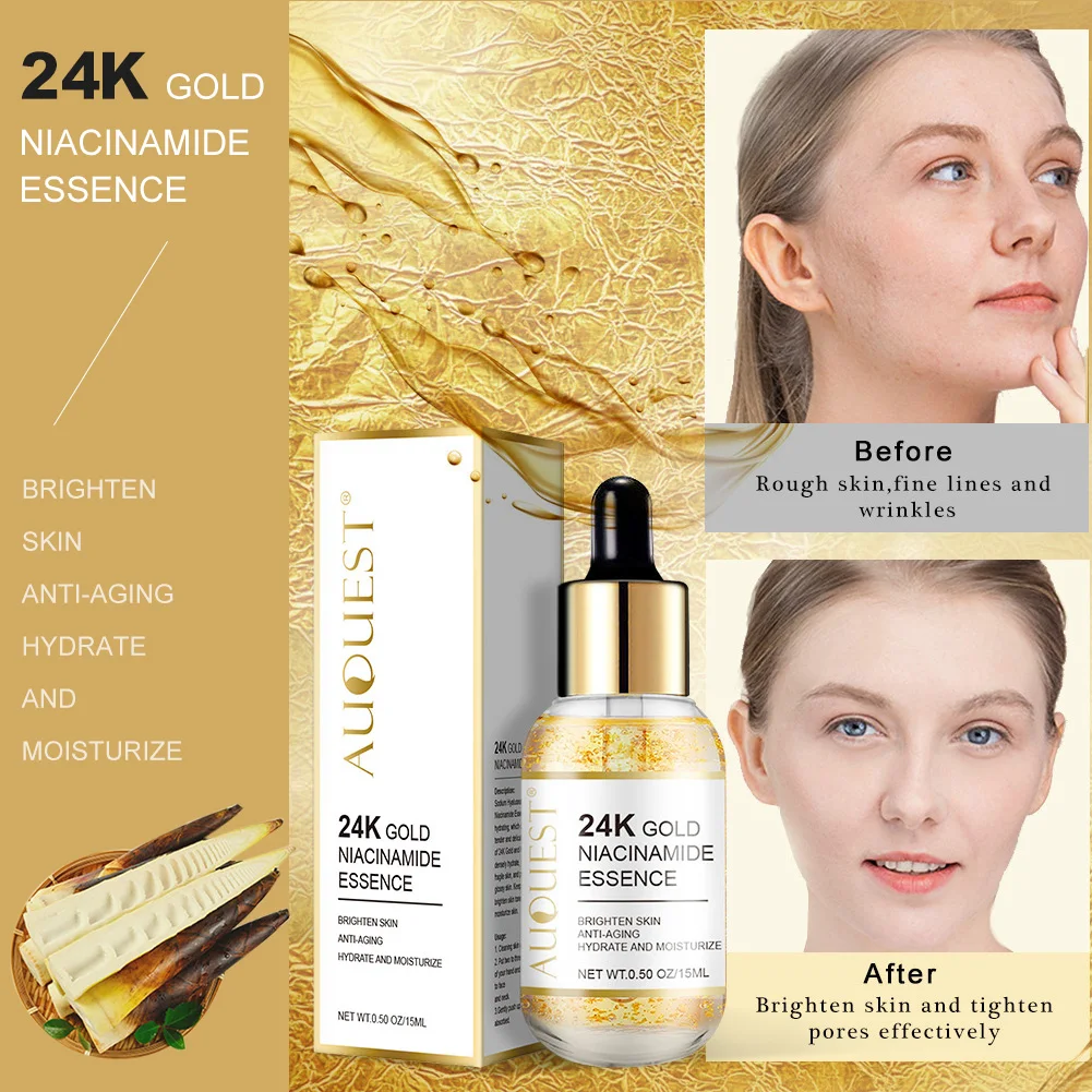 

24k Gold Face Serum Hyaluronic Acid Serum Moisturizing Whitening Day Creams Firming Anti Aging Wrinkle Face Skin Care
