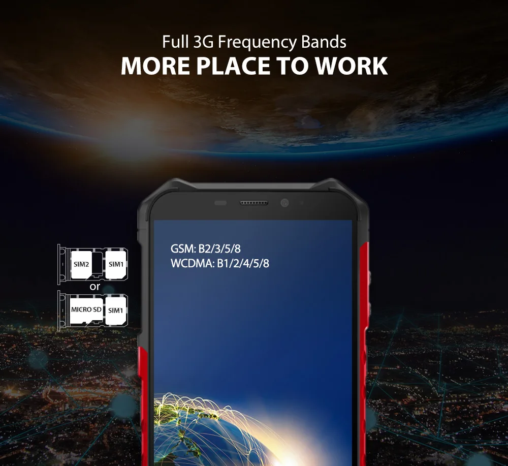 Ulefone Armor X3 прочный смартфон Android 9,0 IP68 Android 5," 2 ГБ 32 ГБ 5000 мАч 3g прочный мобильный телефон Android