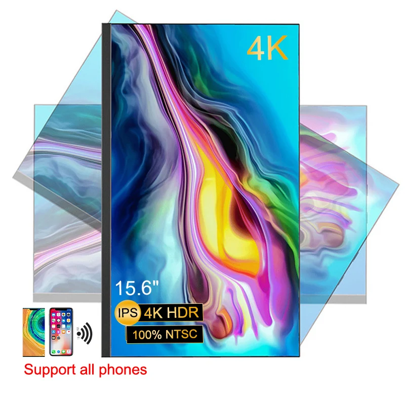 

15.6inch 4K Portable Monitor Touch Screen Usb C HDMI for Xiaomi Ps4 Xbox Laptop Lcd Gaming Monitor Mobile Monitor Ips 3840*2160