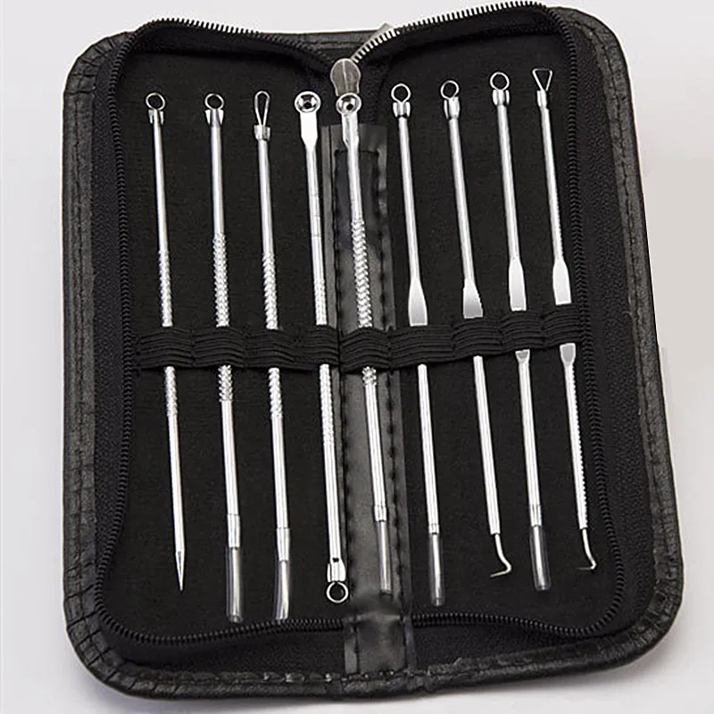 1/4/9 шт. Нержавеющая сталь серебро акне прыщей инструмент для удаления Blackhead поры