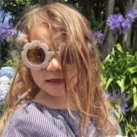 2021 vintage children sunglasses kids pink shades round glasses baby fashion cute sun flower sun glasses boy girl eyewear oculos