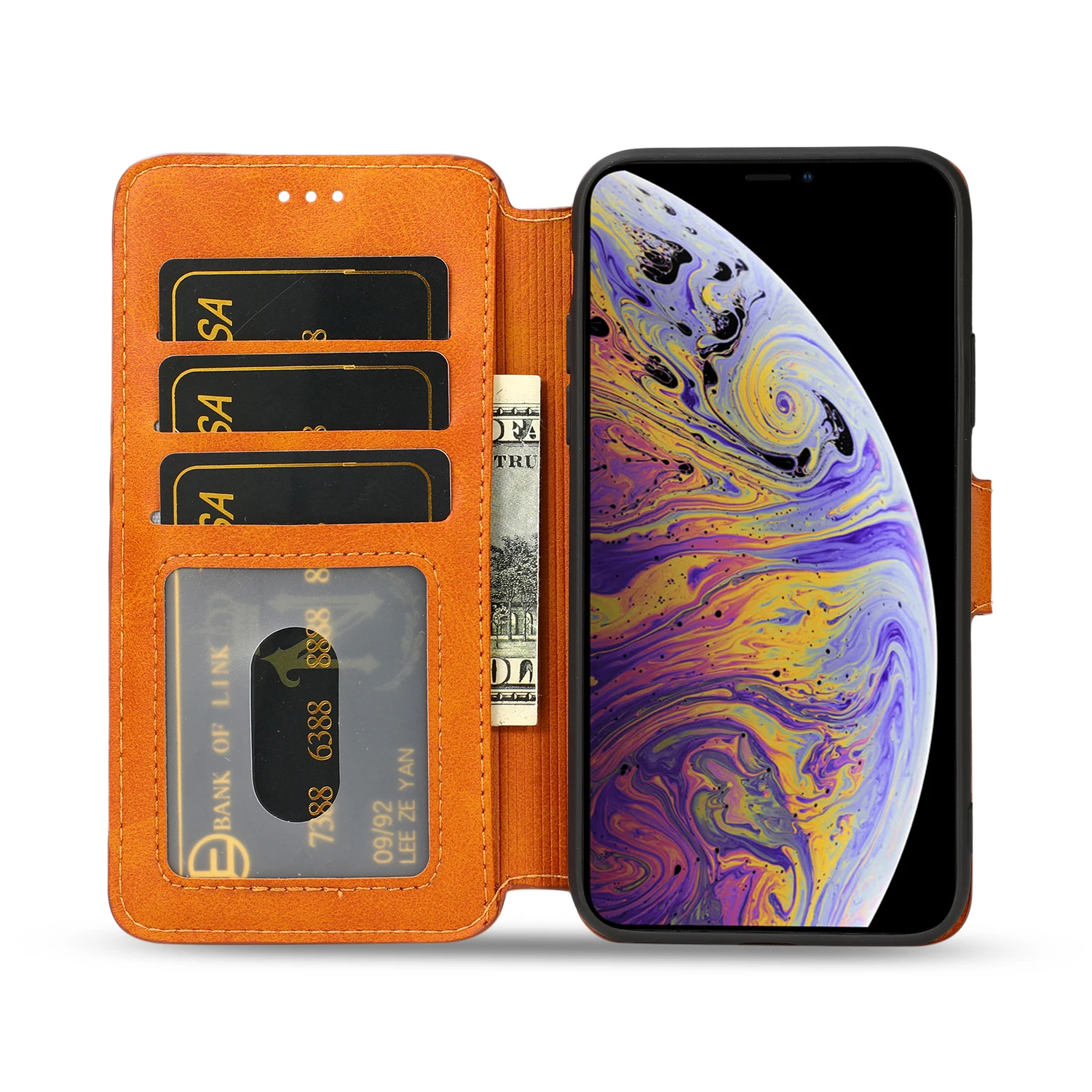 Для iPhone XR XS MAX 8 Plus 7Plus 8 7 6Plus 6S 6 5s 5 Чехол Флип кошелек ТПУ кожа мягкий чехол