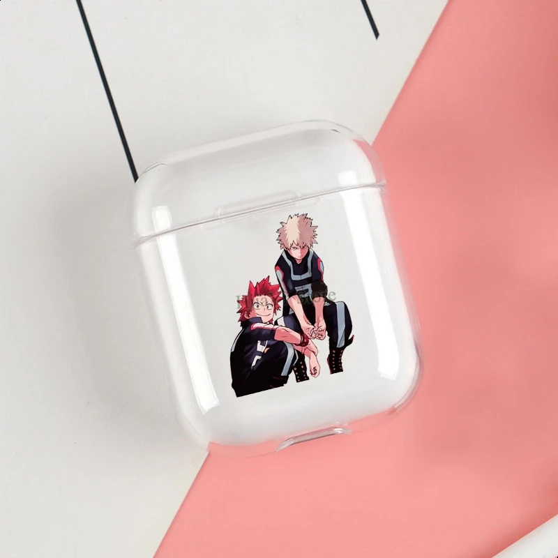 

Прозрачные чехлы Bakugou и Kirishima для наушников Apple Airpods 3, 2, 1, беспроводной Bluetooth чехол для наушников Airpods Pro Coque