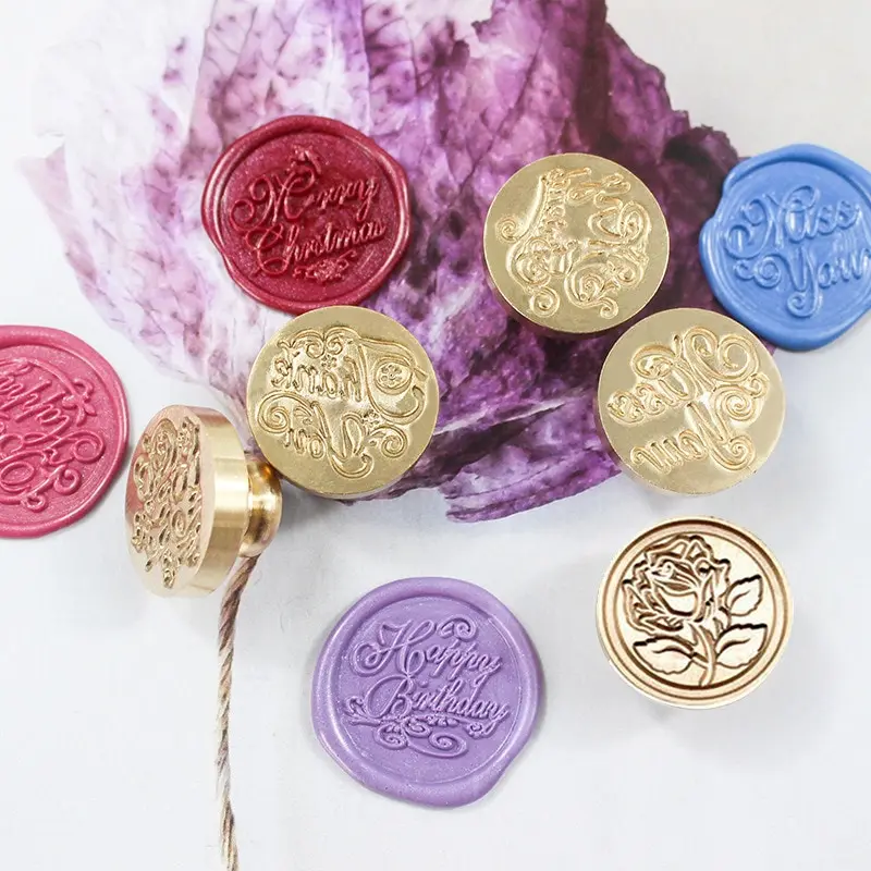 Набор для восковой печати деревянная медная головка штемпеля шт. 26 букв свадьбы |