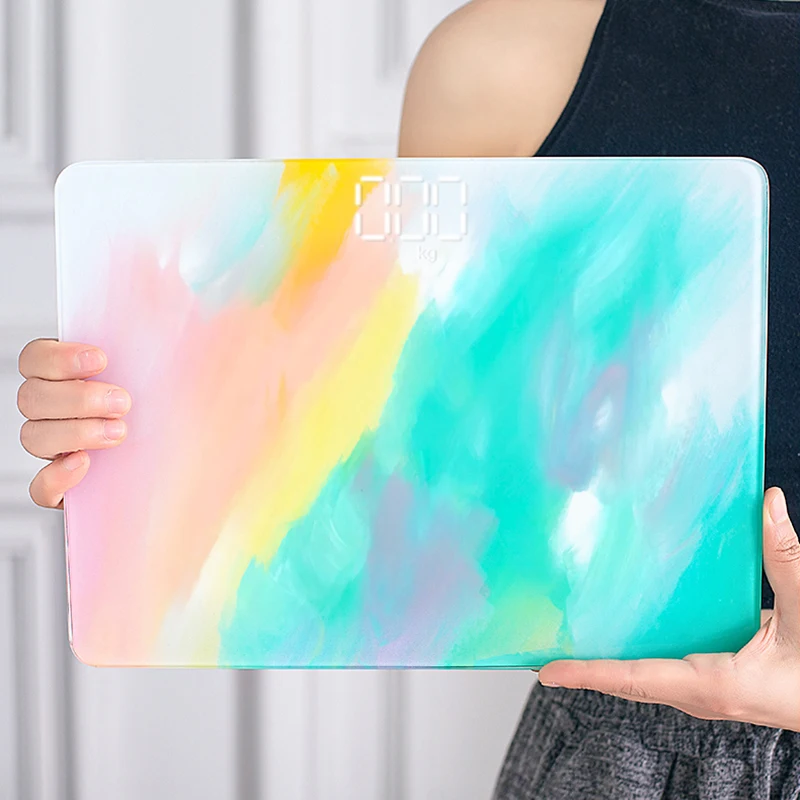 

ColorfulBody Floor Scales Glass Smart Electronic Scales USB Charging LED Display Digital Body Weight Scale DTT88