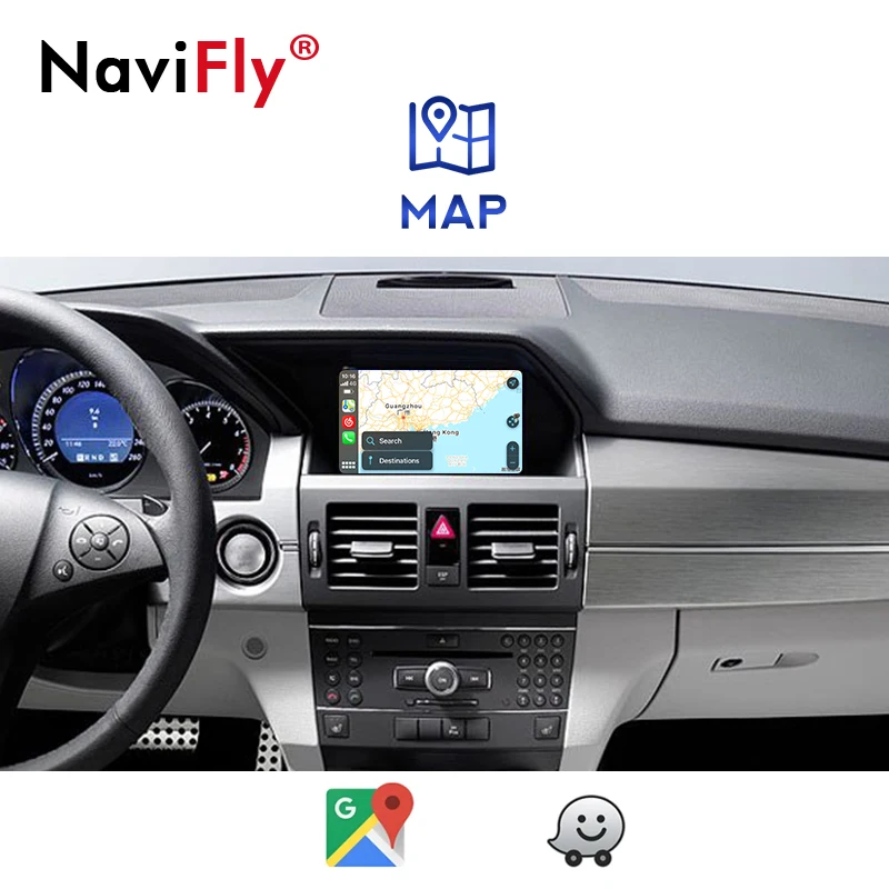 NaviFly беспроводной Carplay для Mercedes Benz GLK Class X204 двухдверный купе Android мультимедийный