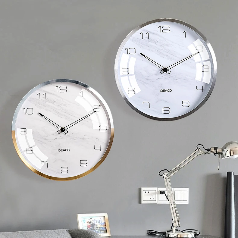 Роскошные Настенные часы в скандинавском стиле Современные Простые бесшумные