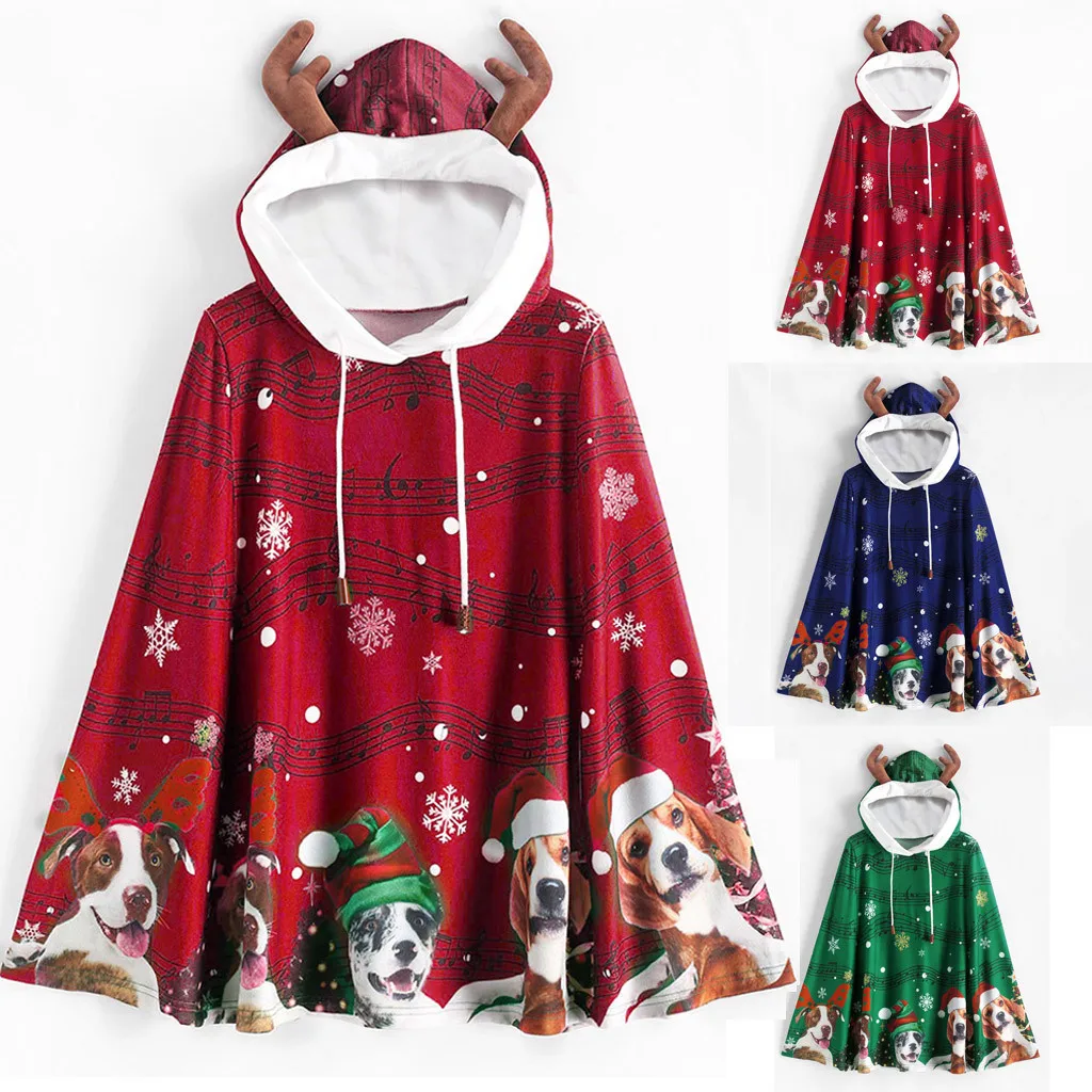 Женская рождественская накидка с принтом снежинок и пушистым помпоном топы