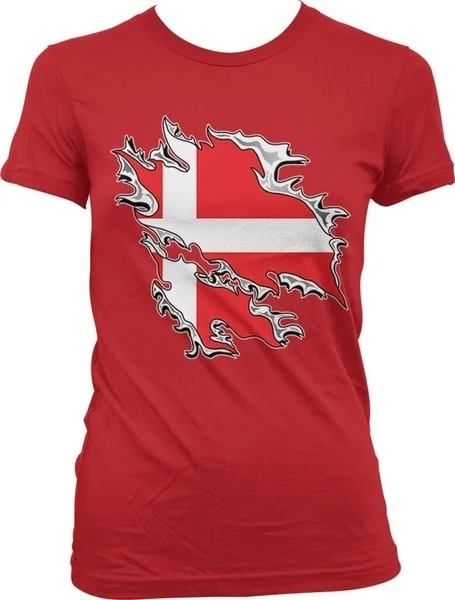 2021 измельченная футболка для подростков с изображением флага Дании датской