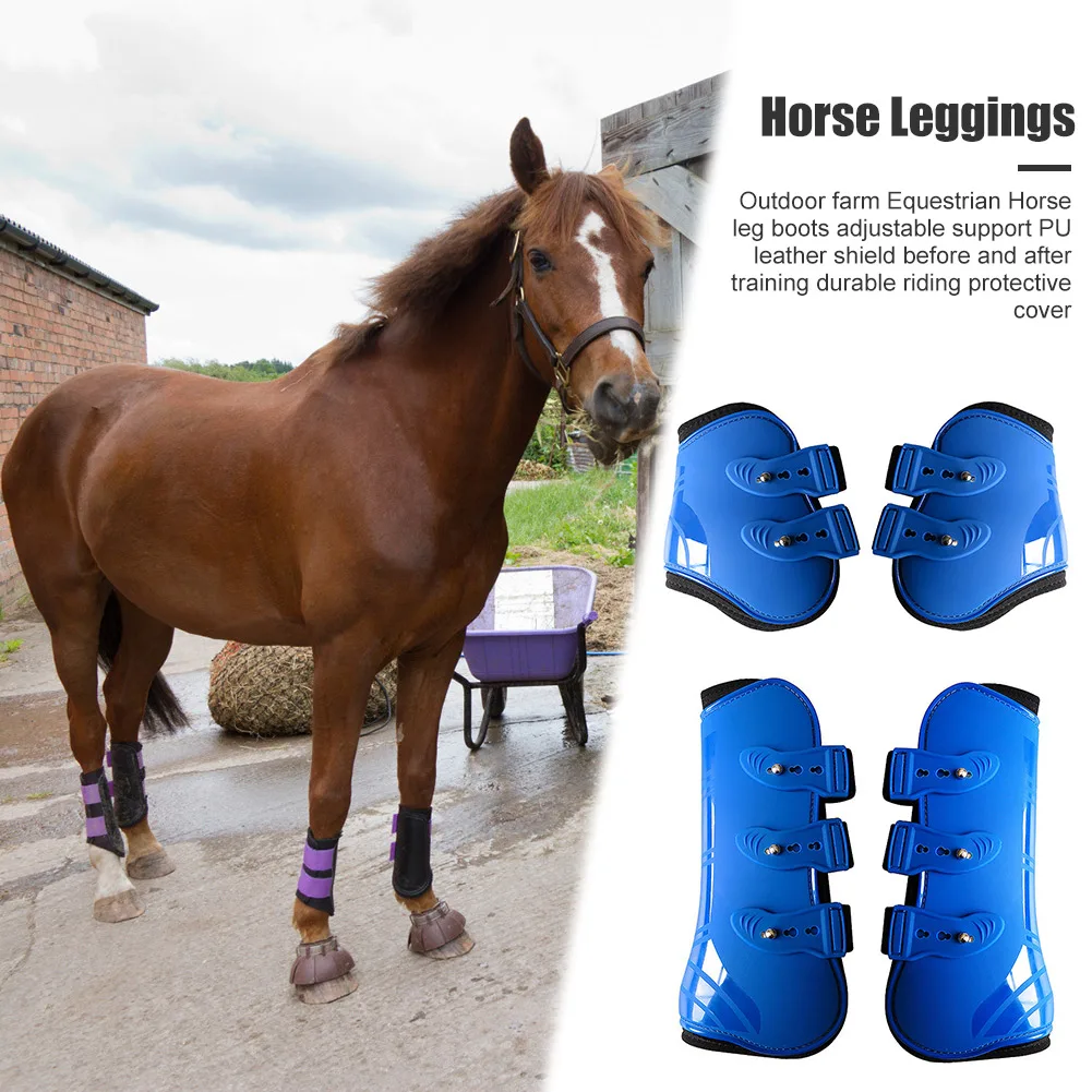 

4pcs Horse Legs Protection Gear Front Hind Training Tendon Boots Equestrian Accessories Outdoor Farm Horse Riding Tool