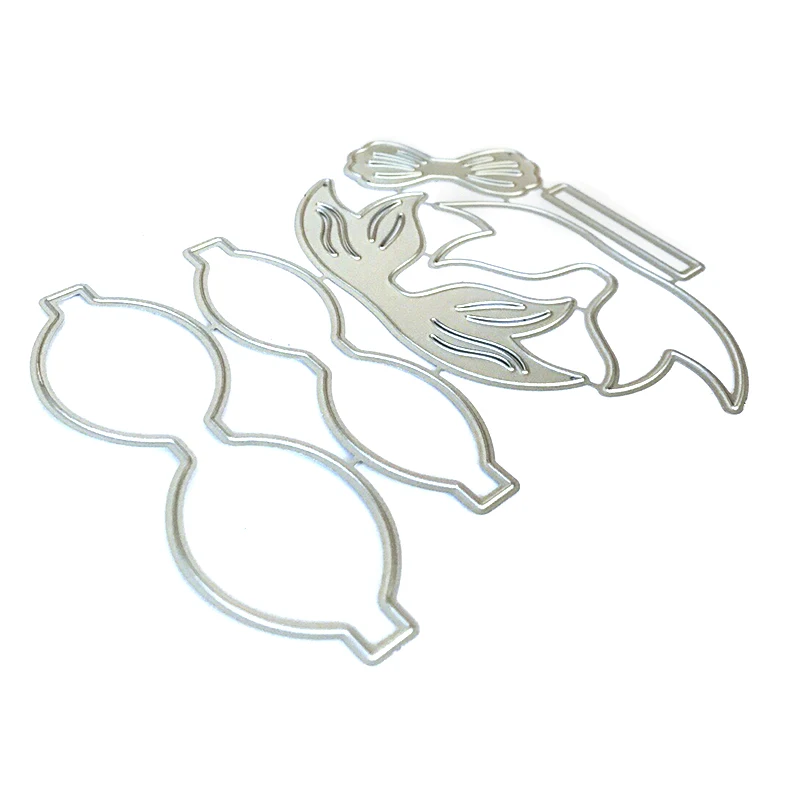 Скрапбукинговые штампы с изображением русалки и бантов новые металлические