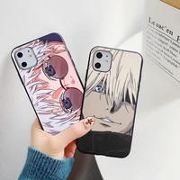 cartoon anime jujutsu kaisen yuji itadori fushiguro megumi phone case for iphone 13 12 11 pro x xs max xr 7 8 plus soft cover