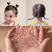 1000pcs cute girls colourful hairring disposable elastic hair bands ponytail holder rubber band scrunchies kids hair accessories