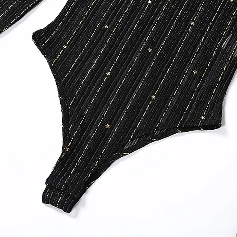 Spring Women Bodysuits Fashion Solid Perspective Long Sleeve Turtleneck Slim Fit Jumpsuit Bodis de Mujer 2020 New Drop Shipping |