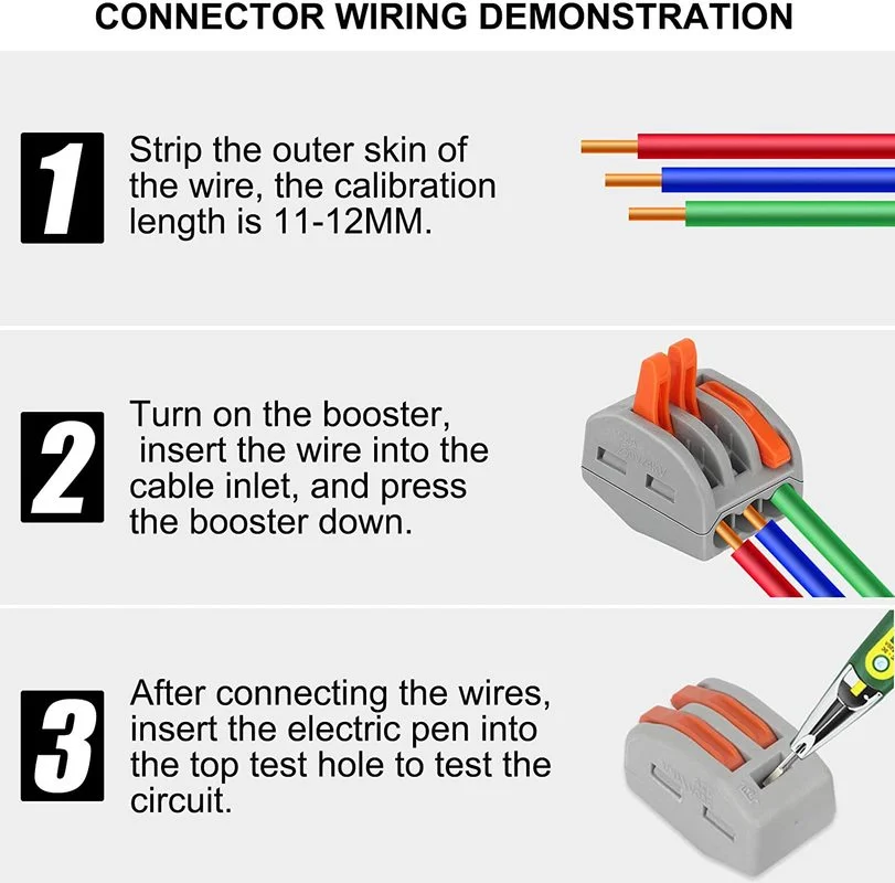

Wago Universal Compact Wiring Terminal PCT-213 Cable Terminals Housing for PCT-222M Electronics Kit Fast Wire Cable Connectors