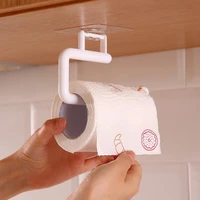 plastic paper roll holder wall mounted towel storage rack organizer shelf for kitchen bathroom