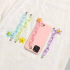 Новинка 2022, модный акриловый чехол для телефона с подсолнухами и звеньями, цепочка сделай сам с надписью Подсолнух, аксессуары для женщин