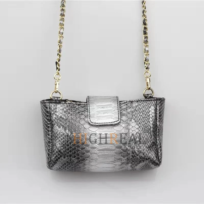 Высококачественная Новая модная цепочка змейка на плечо сумка через с змеиным
