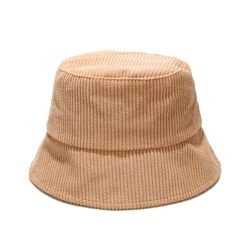 

Women Hat Autumn Winter Female Pure Color Simple Wild Corduroy Cap Fisherman Caps Student Bucket Hats Outdoor Shade Basin Hat