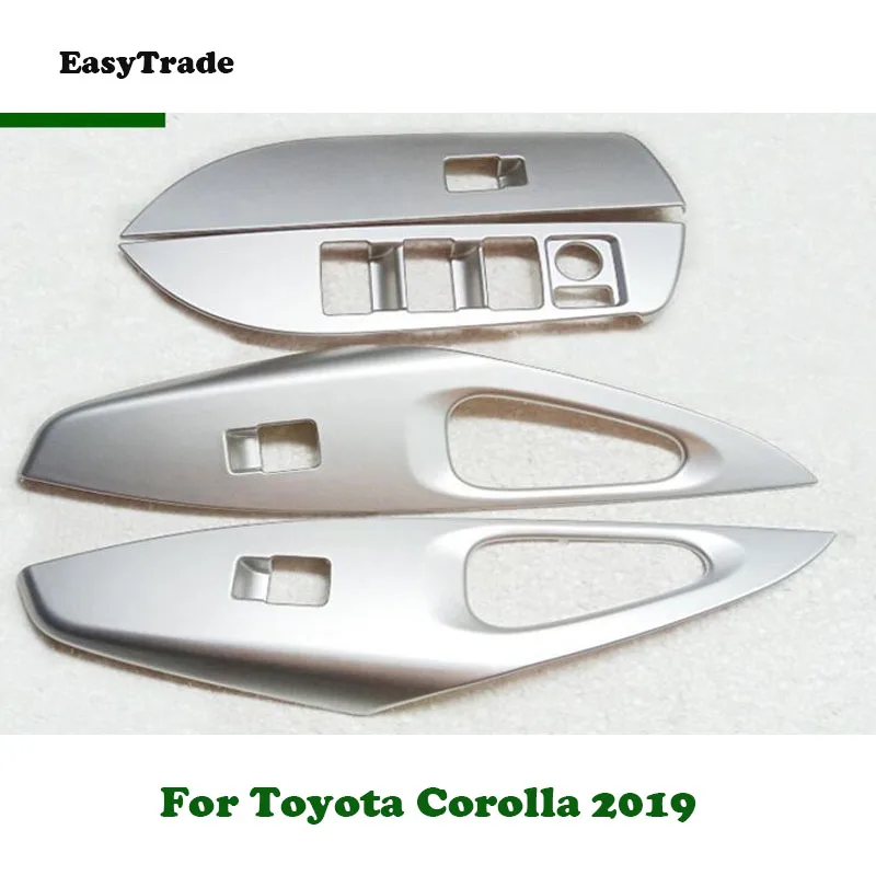 

4PCS For Toyota Corolla 2019 accessories Car Window Switch Cover Button Panel Trim inner armrest decoration car accessories