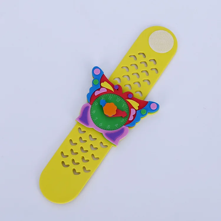 3 шт./компл. часы ручной работы игрушки для детского сада сделай сам наклейки Эва