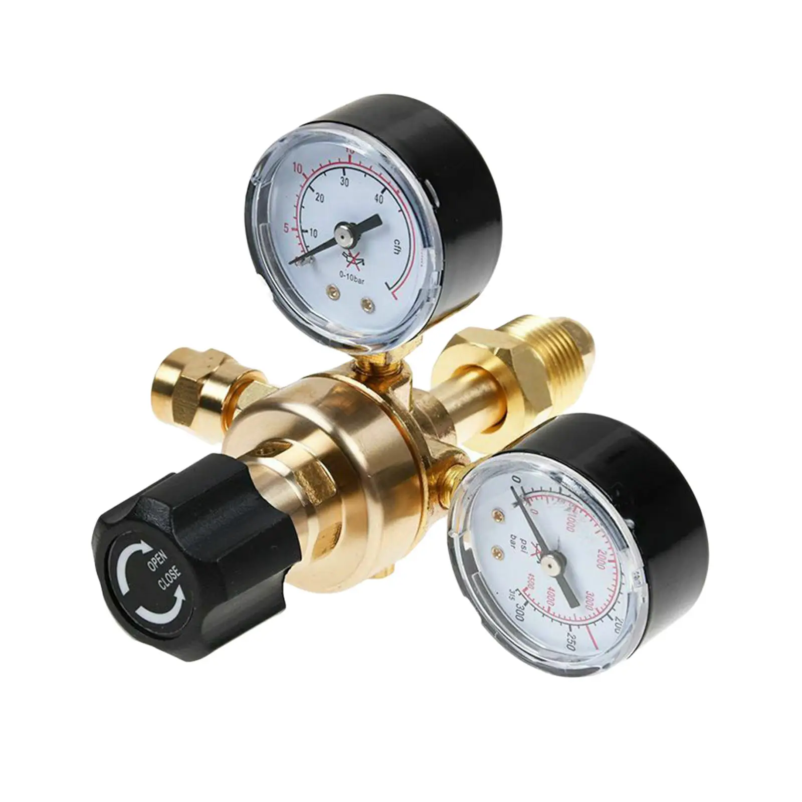 New Flow Meter Pressure Regulator Argon CO2 Reducer Reducing Valve Welding Gas Black |