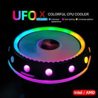 coolmoon ufox radiator computer intel amd cpu cool radiator color luminous mute universal cpu cooler fan