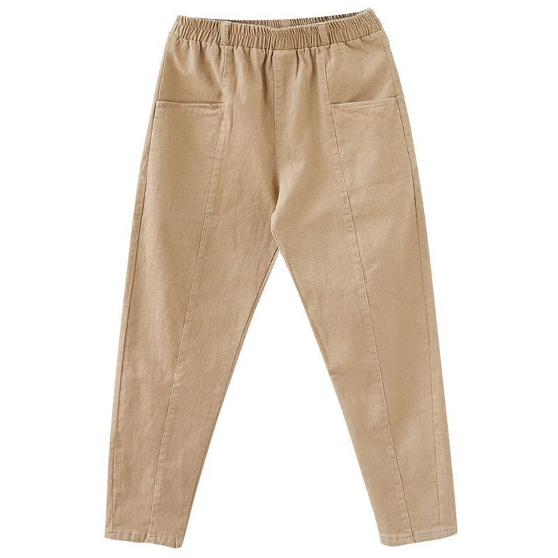 

Cotton Twill Harem Pants Women's Autumn 2020 New Artistic Relaxed-Fit Casual Daddy Pants High Waist Slimming Pants