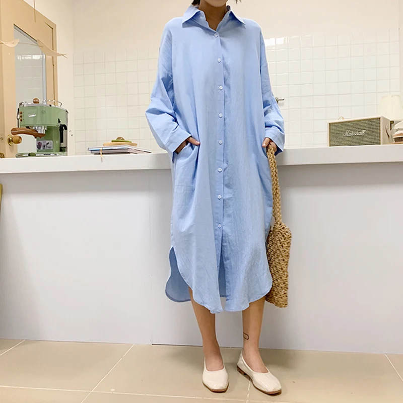 Рубашка женская Повседневная офисная с длинным рукавом модная блузка из хлопка и