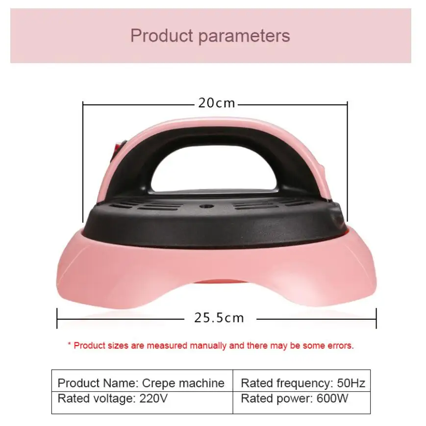 220V Electric Crepe Maker Pizza spring roll Machine Pancake baking pan Cake maker Nonstick Griddle kitchen cooking tools | Бытовая