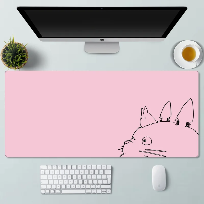 

Gamer Keyboard Pad for Mouse Pc Gaming Accessories Cheap Gaming Laptop Rubber Mat Mausepad Totoro Pink Mousepad Company Desk Mat