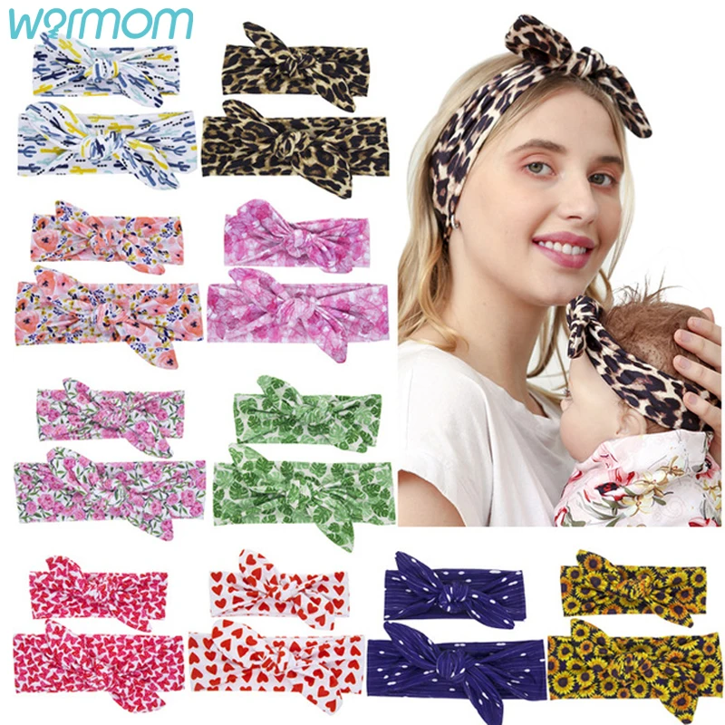 

Warmom 2pcs Mom Daughter Mom Kids Baby Girl Bow Headband Hair Band Accessories Parent Child Family Headwear Head Band Headdress