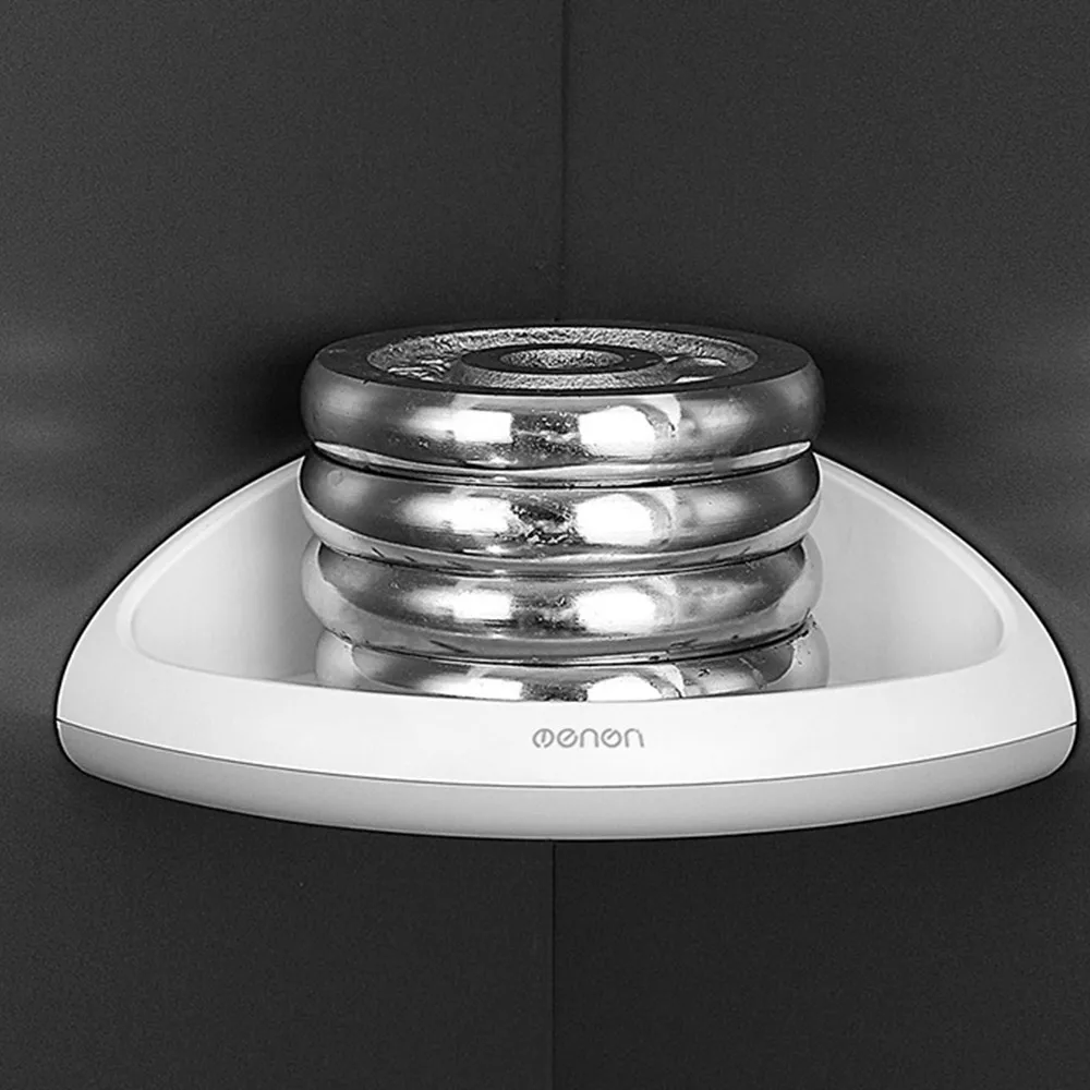 

Plastic Kitchen Bathroom Toilet Shelf Traceless Wall Mount Shower Adhesive No Drilling Storage Organizer Shampoo Holder Rack