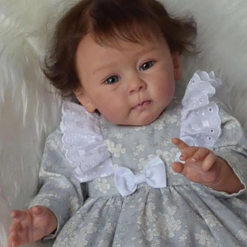 

58 см готовая кукла Huxley Reborn, маленькая девочка с высококачественной 3D кожей, многослойная картина, видимые вены