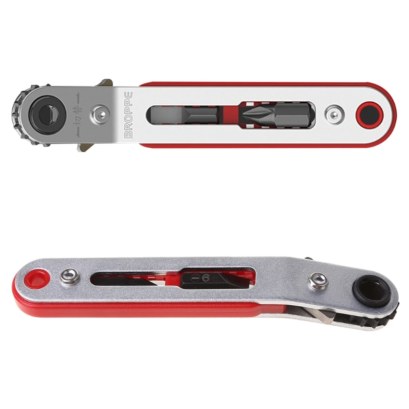 

Mini Magnetic Screwdriver Ratchet Wrench Right Angle 1/4" Hex Shank for Narrow Space DIY Hand Tools W0YF