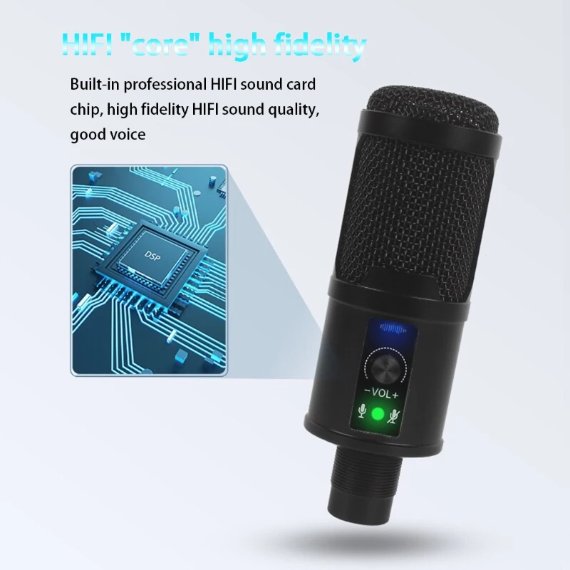 

1Set USB Microphone for Computer, Gaming Microphone with Tripod Stand, 192KHZ/24BIT PC Condenser Microphone