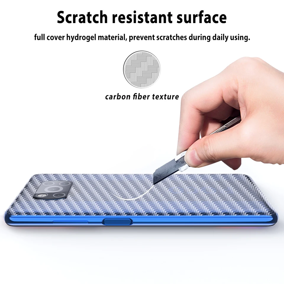 Наклейка из углеродного волокна для Xiaomi Poco M3 X3 Защитная пленка задней панели NFC