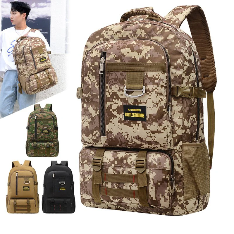 

Outdoor Molle Camo Tactical Backpack 50L Military Army Mochila Waterproof Hiking Hunting Backpack Tourist Rucksack Sport Bag