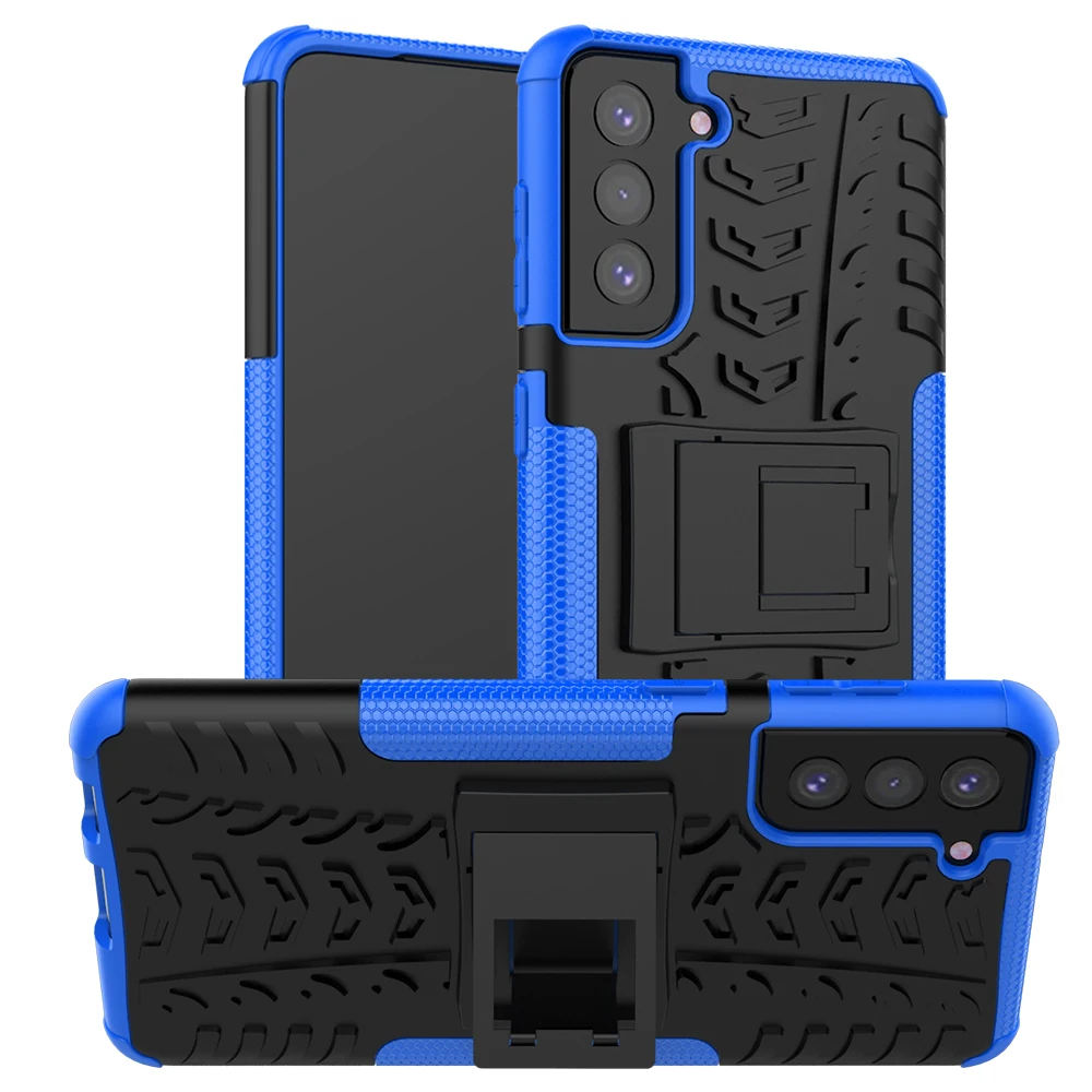 

For Samsung Galaxy S21 Plus Case Anti-knock Bumper Heavy Duty Armor Stand Silicone Phone Back Cover For Samsung S21 Plus 5G Case